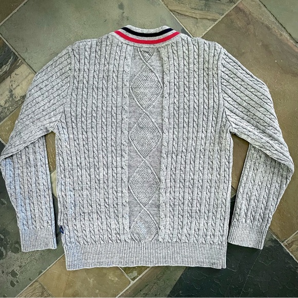 Brooks Brothers•NWOT•Size 8Y•V-Neck Classic Charcoal Tennis Sweater•100% Cotton - Picture 5 of 10